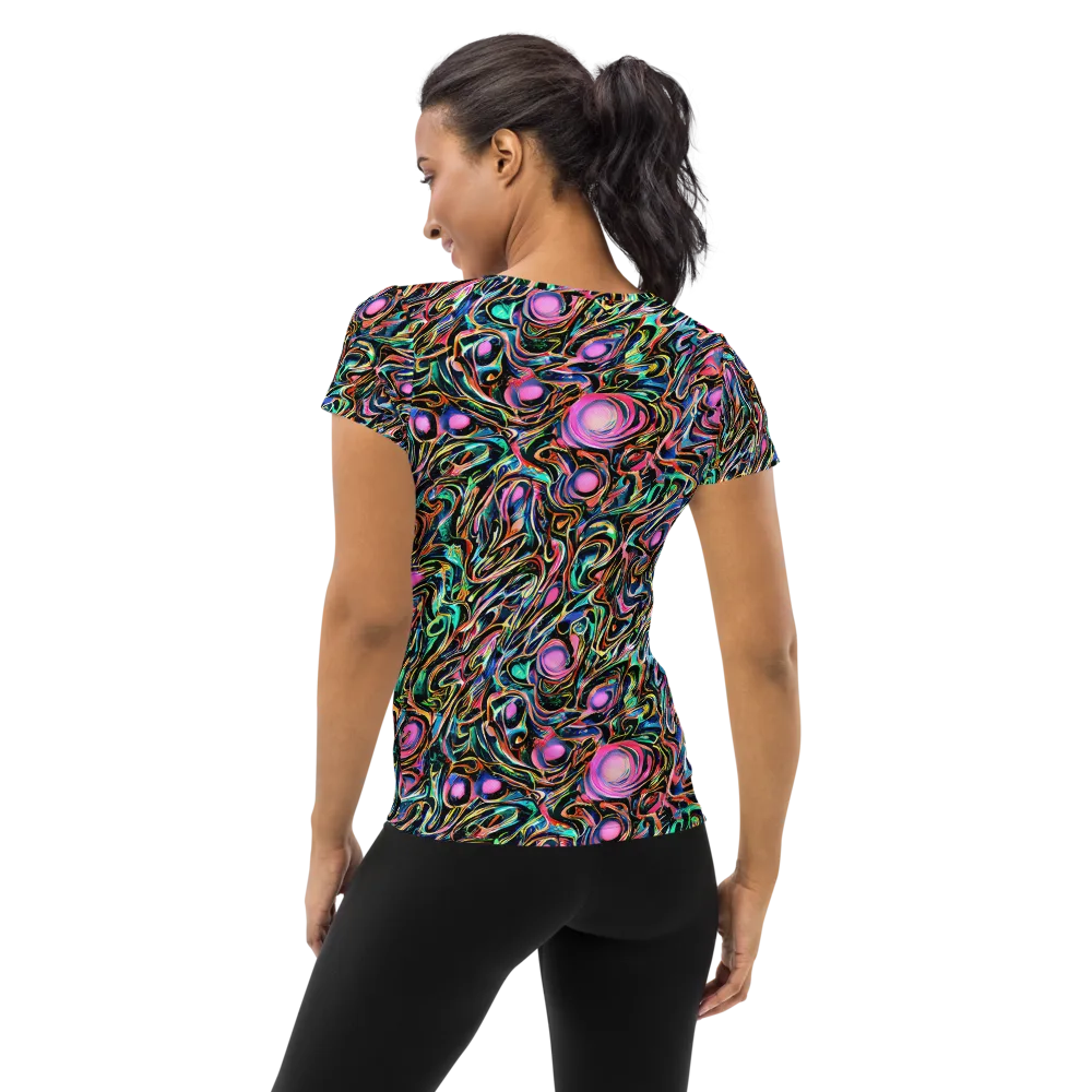 Molten Neon on Women's Athletic T-Shirt — Back