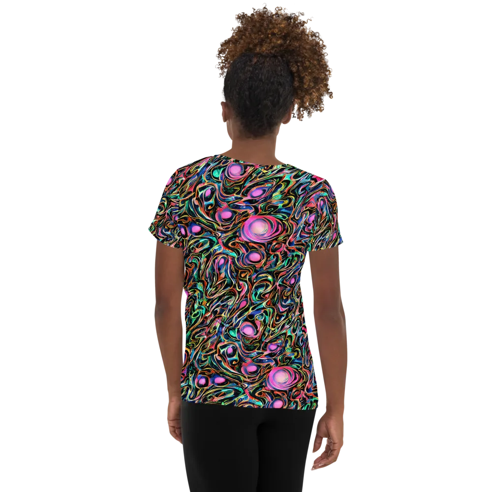 Molten Neon on Women's Athletic T-Shirt — Back