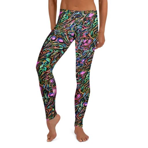 Molten Neon on a Leggings