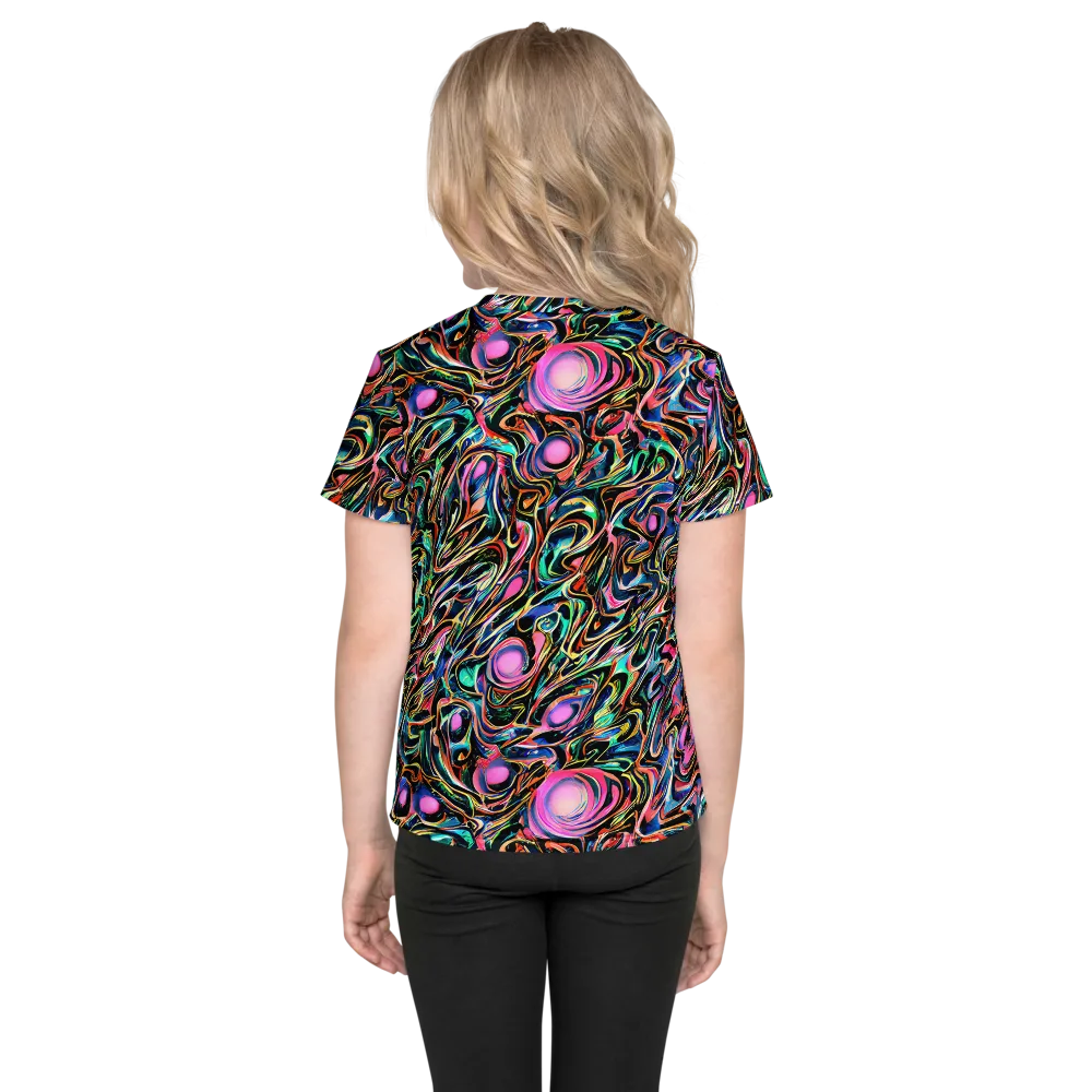 Molten Neon on Kids Crew Neck T-Shirt — Back