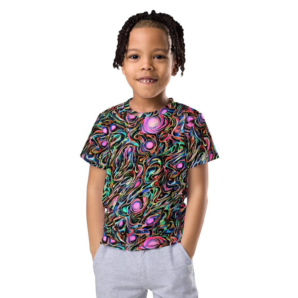 Molten Neon on Kids Crew Neck T-Shirt — Front