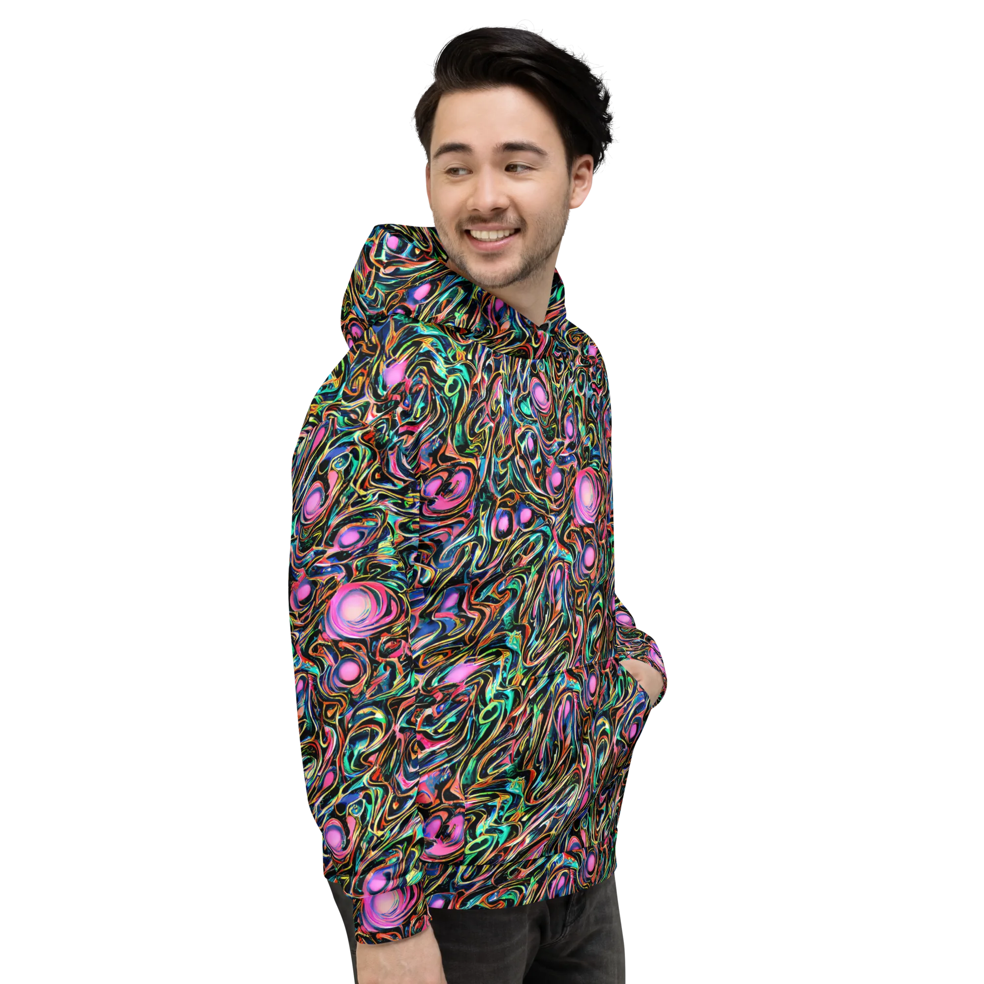 Molten Neon on Hoodie — Right