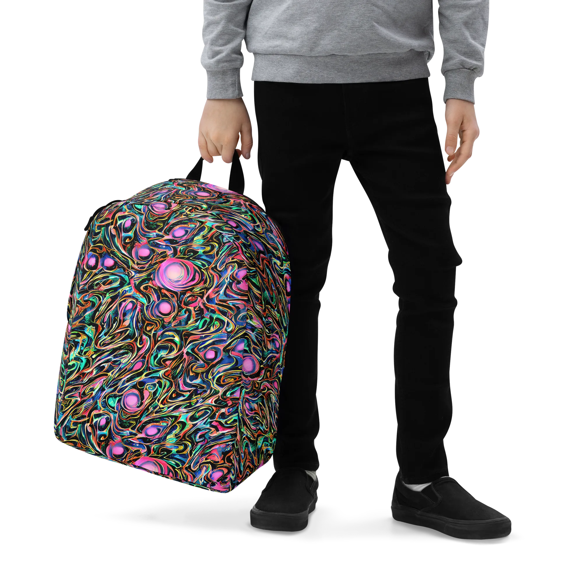 Molten Neon on Minimalist Backpack — Zoomed-in