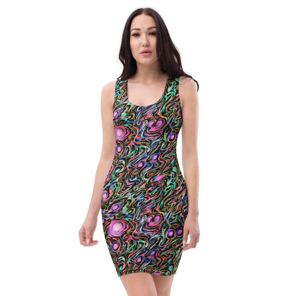Molten Neon on Bodycon Dress — Front