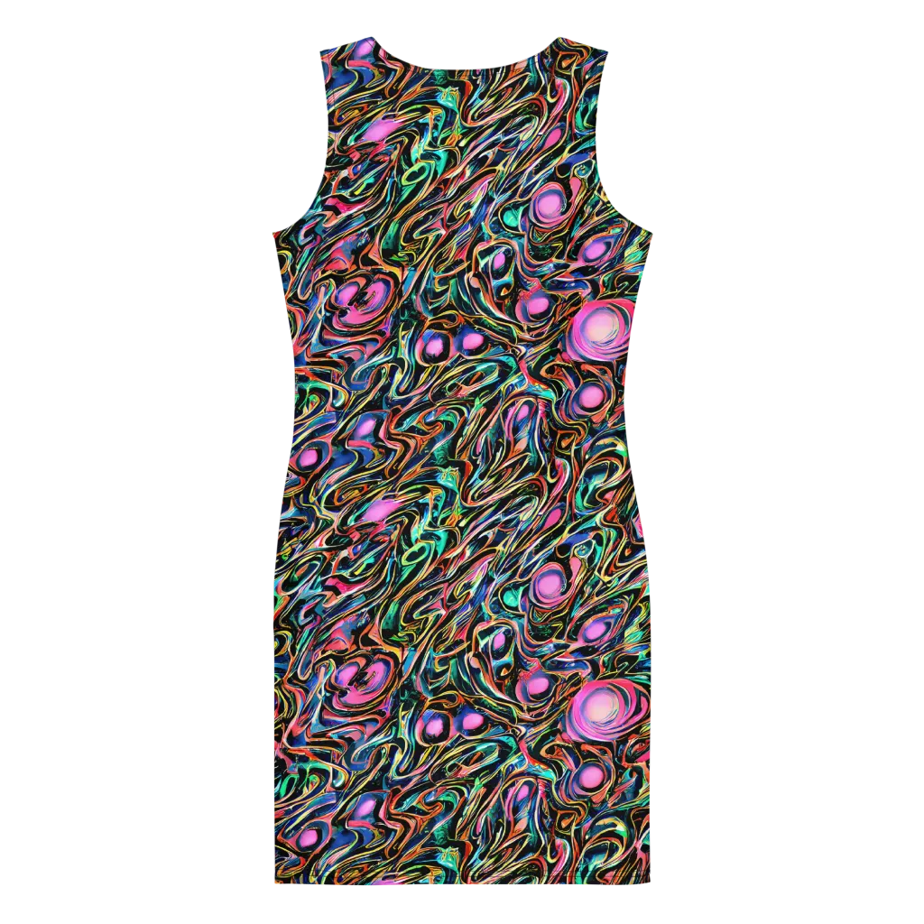 Molten Neon on Bodycon Dress — Back