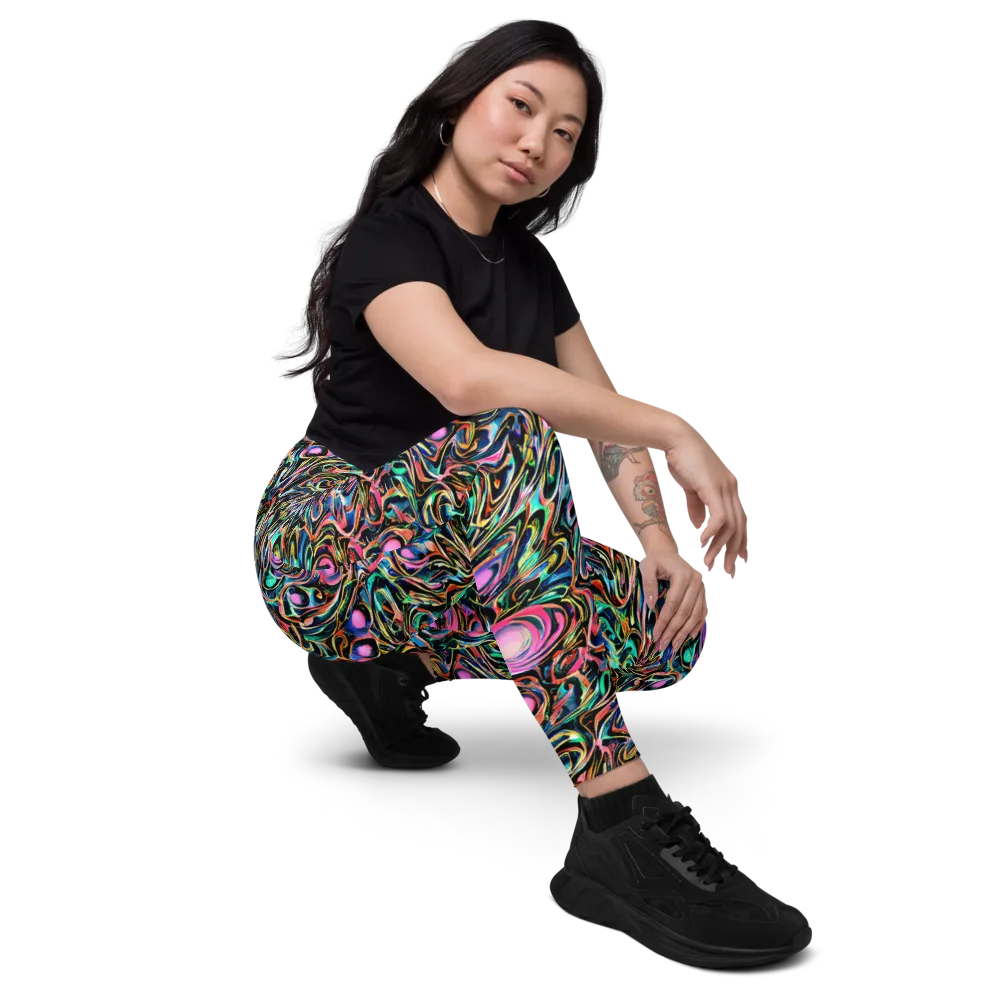 Molten Neon on Leggings with Pockets — Right Front