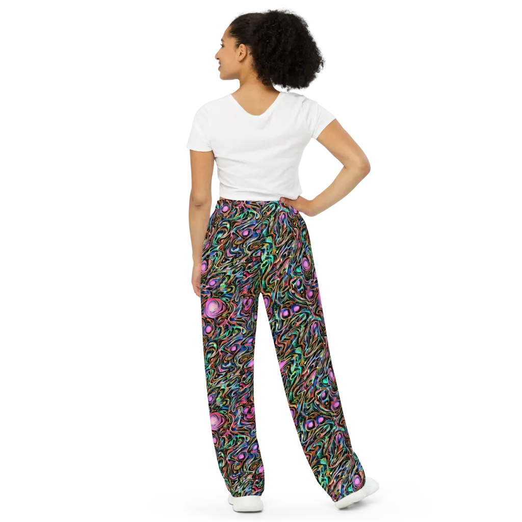 Molten Neon on Wide-Leg Pants — Back
