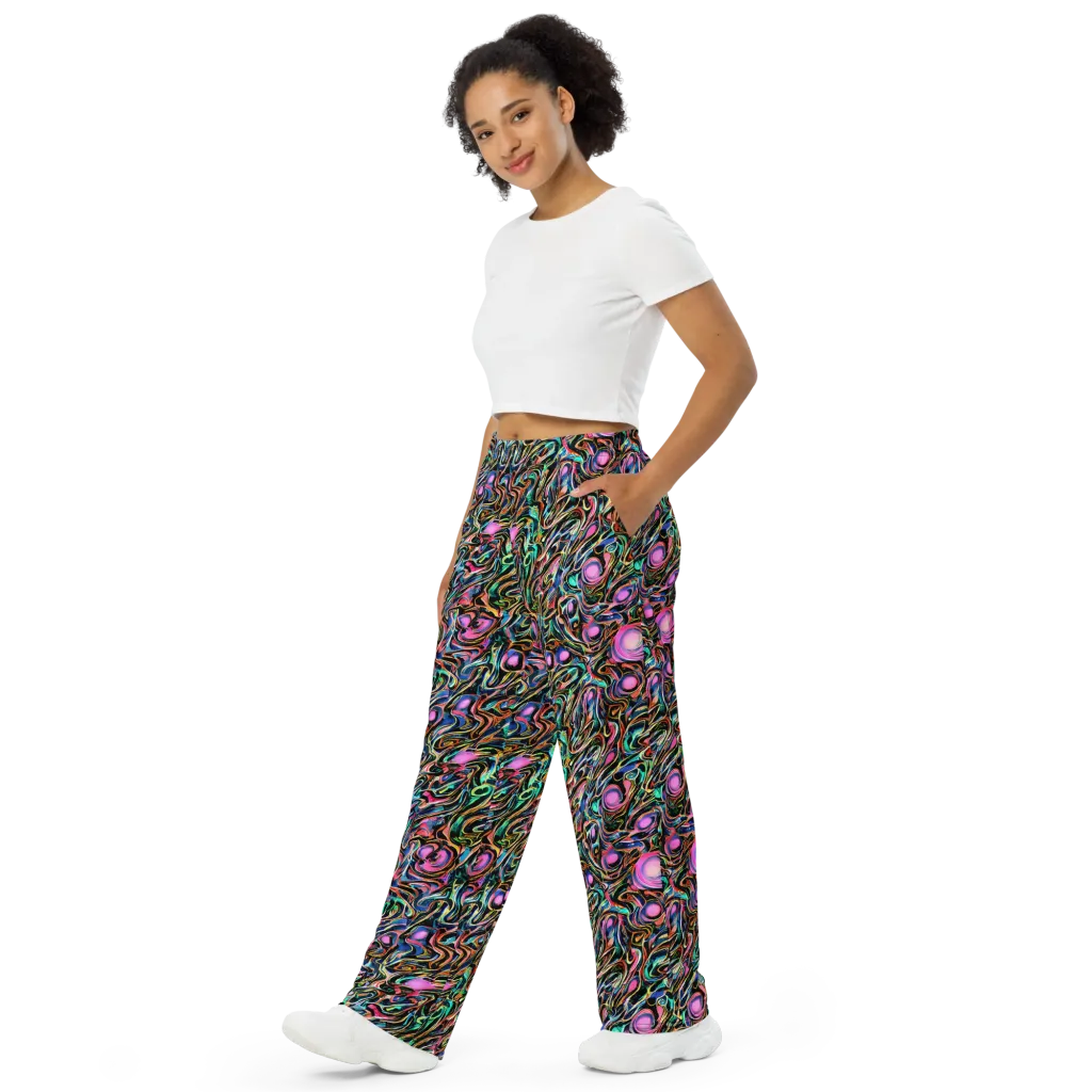 Molten Neon on Wide-Leg Pants — Left Front