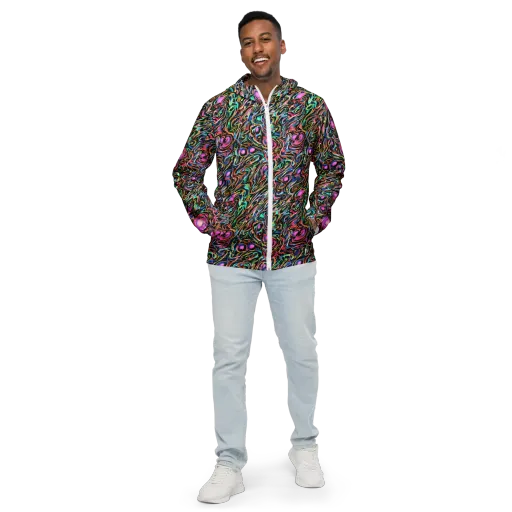 Molten Neon on a Men's Windbreaker