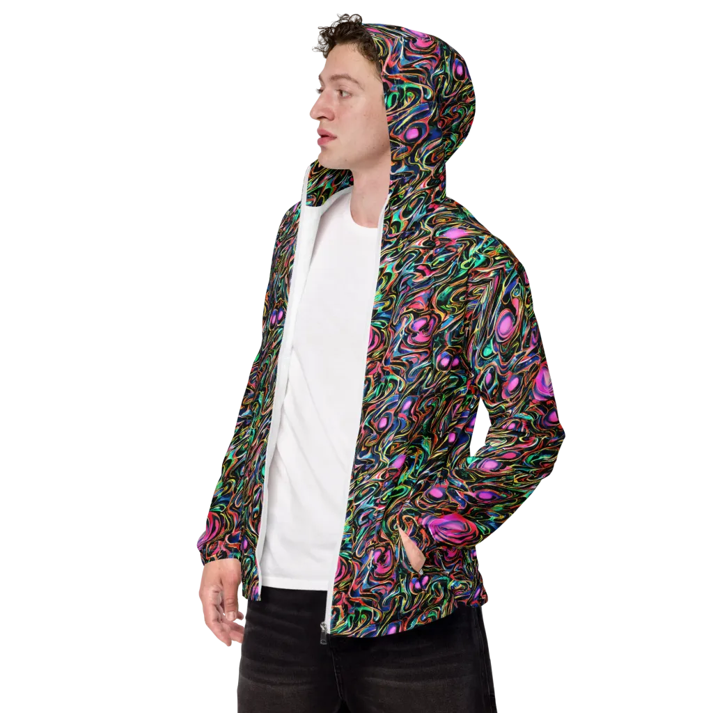 Molten Neon on Men's Windbreaker — Left Front