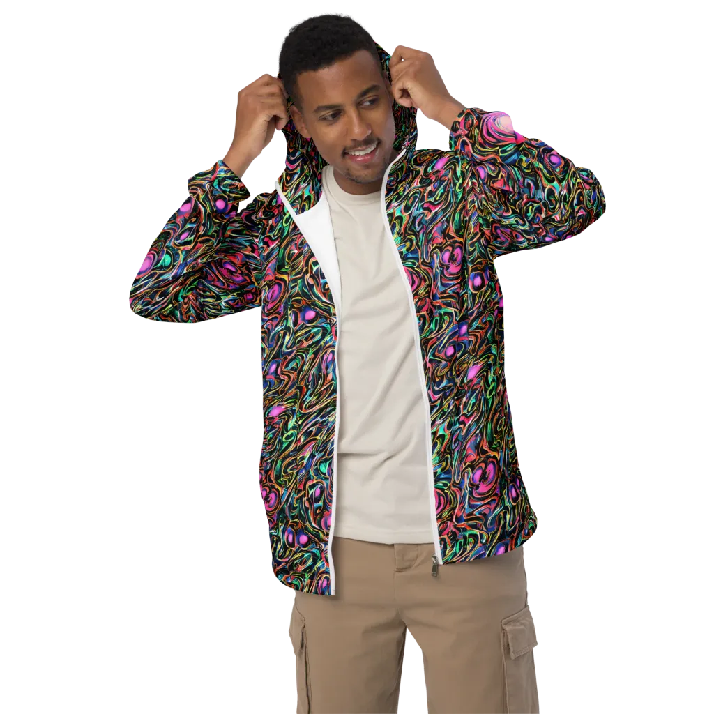 Molten Neon on Men's Windbreaker — Front