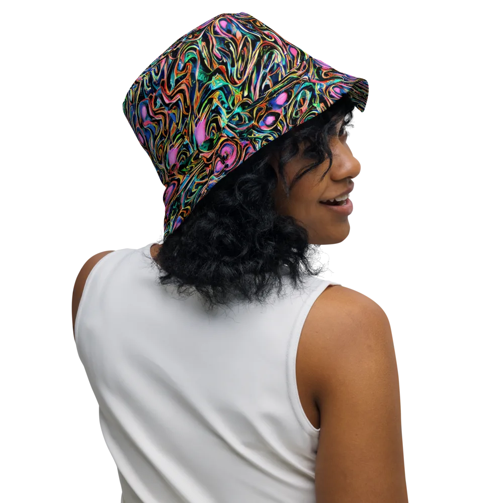 Molten Neon on Reversible Bucket Hat — Right Outside