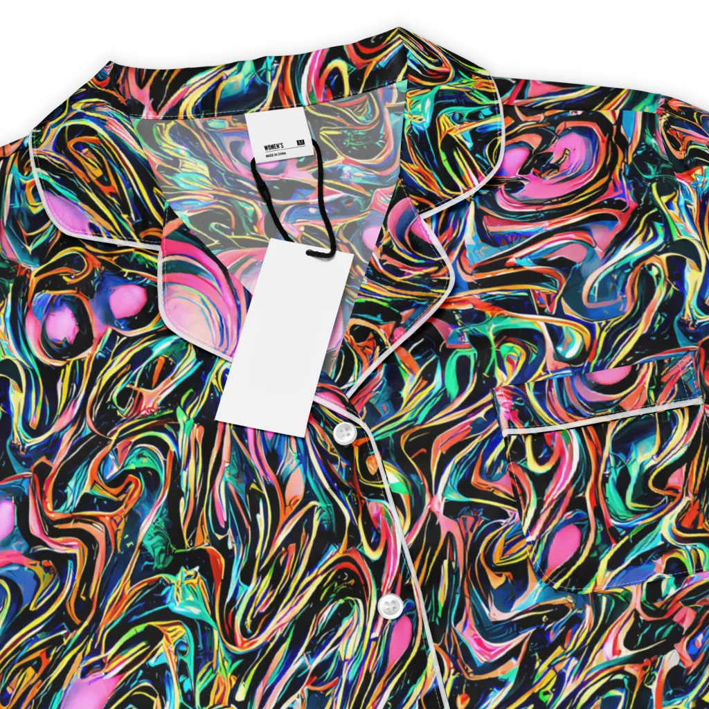Molten Neon on Women's Short Sleeve Pajama Top — Product details
