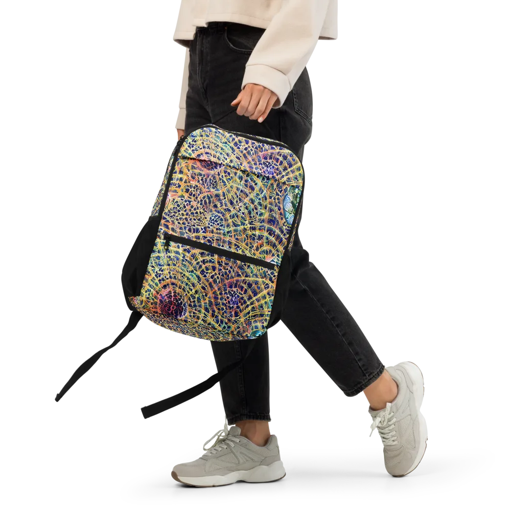 Kaleidoscopic Circuit on Utility Backpack — Front