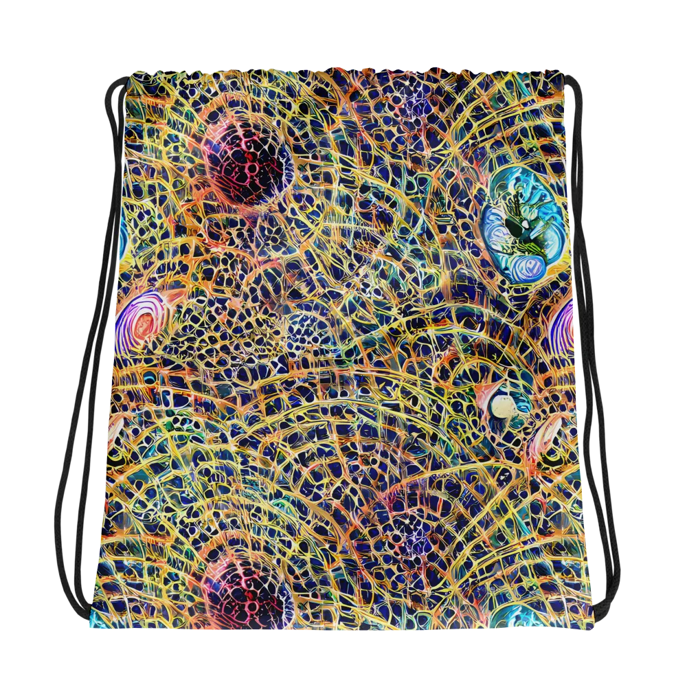 Kaleidoscopic Circuit on Drawstring Bag — Photo