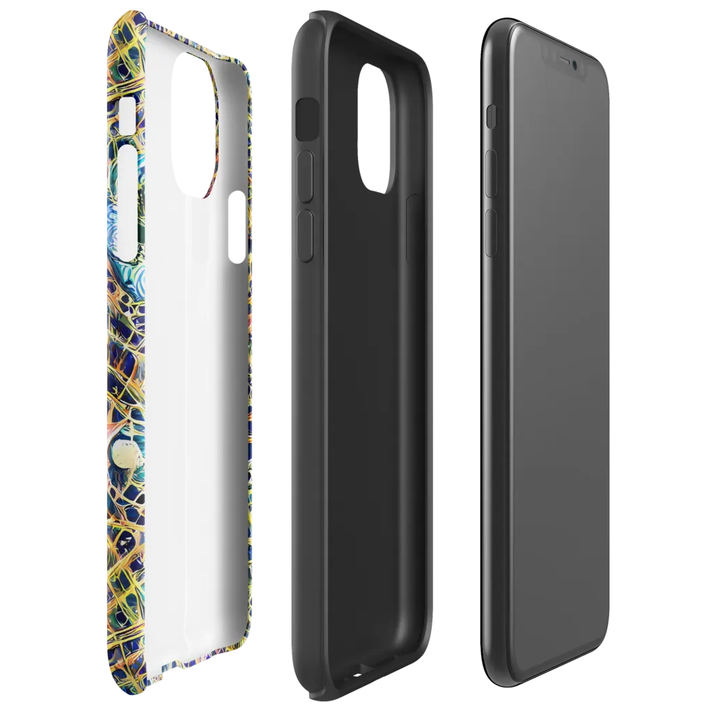 Kaleidoscopic Circuit on Tough Case for iPhone® — Right