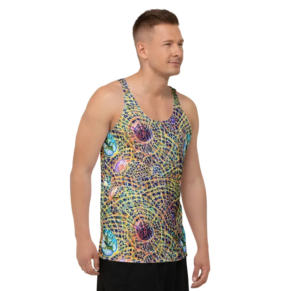 Kaleidoscopic Circuit on Men's Tank Top — Right Front