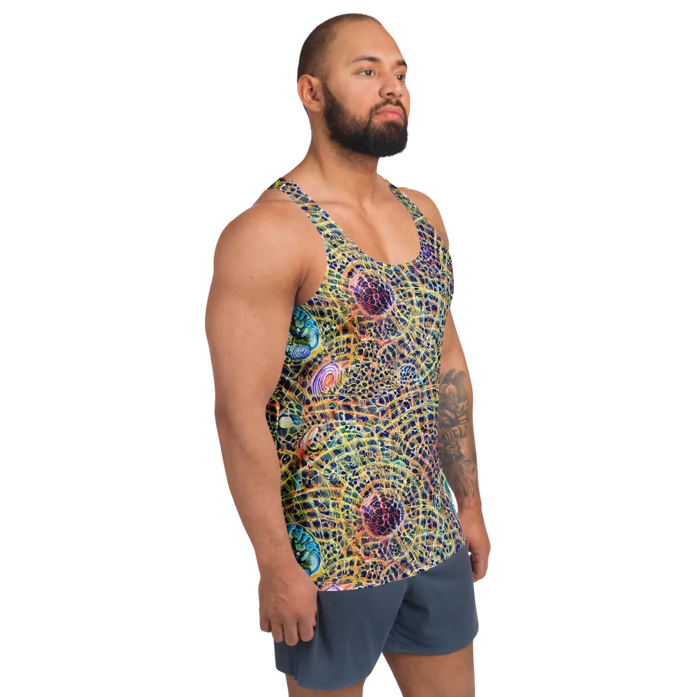 Kaleidoscopic Circuit on Men's Tank Top — Right Front