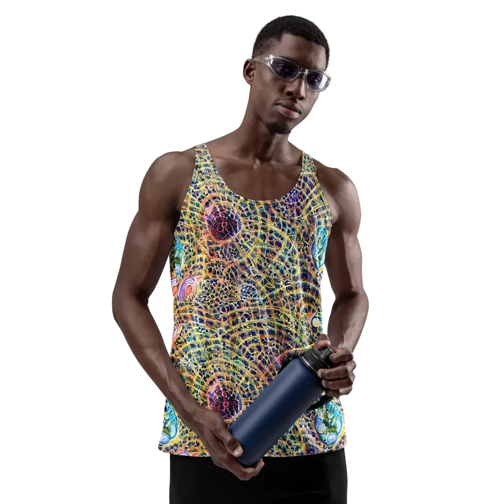 Kaleidoscopic Circuit on Men's Tank Top — Front