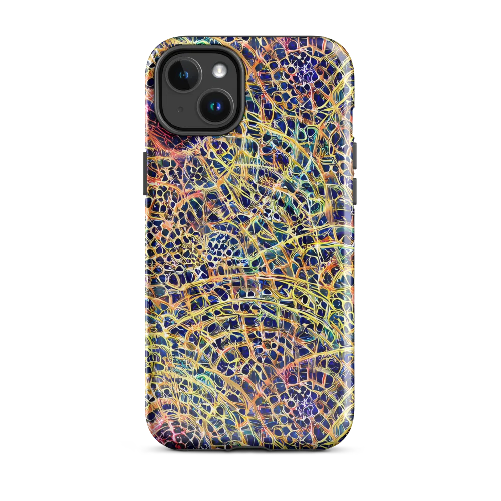 Kaleidoscopic Circuit on MagSafe Tough Case for iPhone® — Front