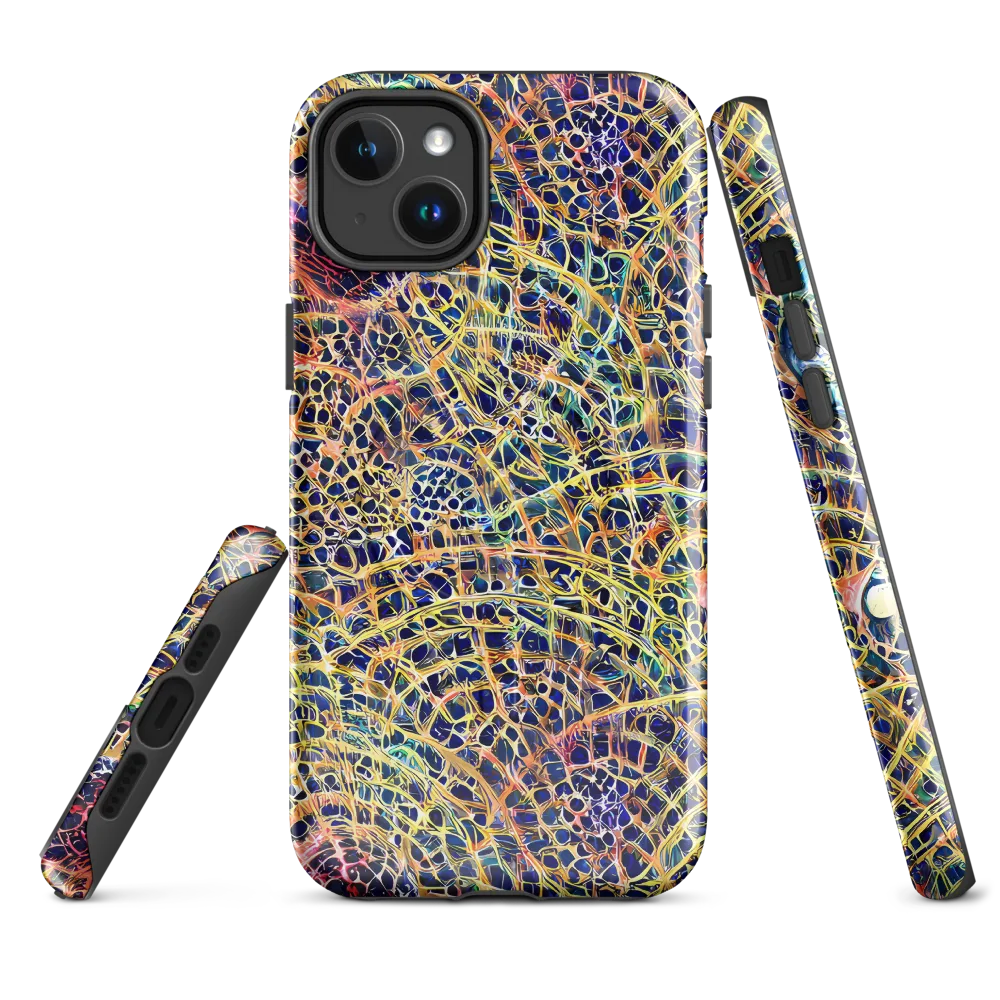 Kaleidoscopic Circuit on MagSafe Tough Case for iPhone® — Front