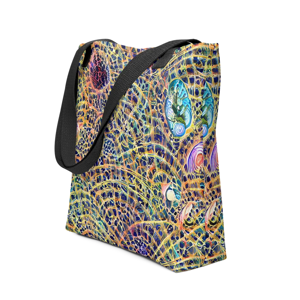 Kaleidoscopic Circuit on Tote Bag — Front