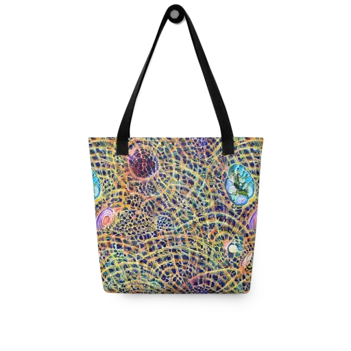Kaleidoscopic Circuit on a Tote Bag