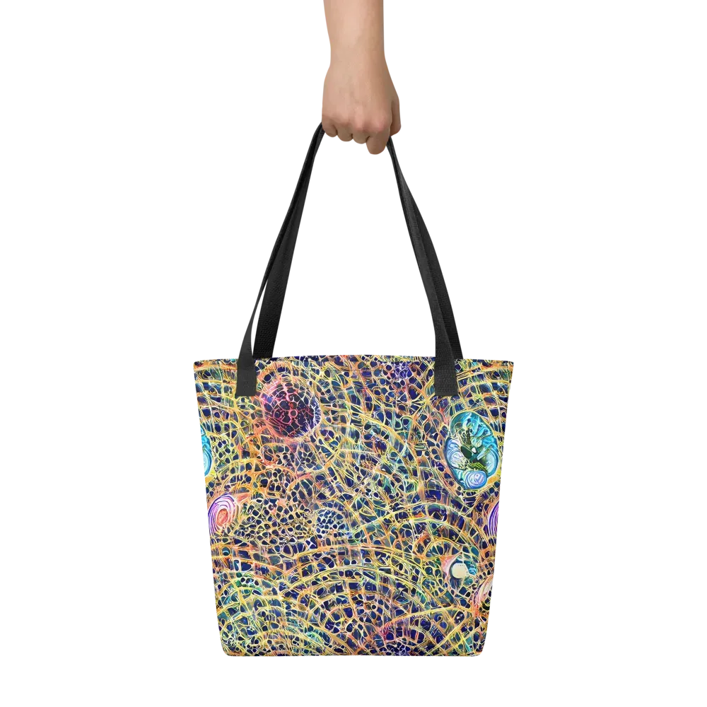 Kaleidoscopic Circuit on Tote Bag — Front