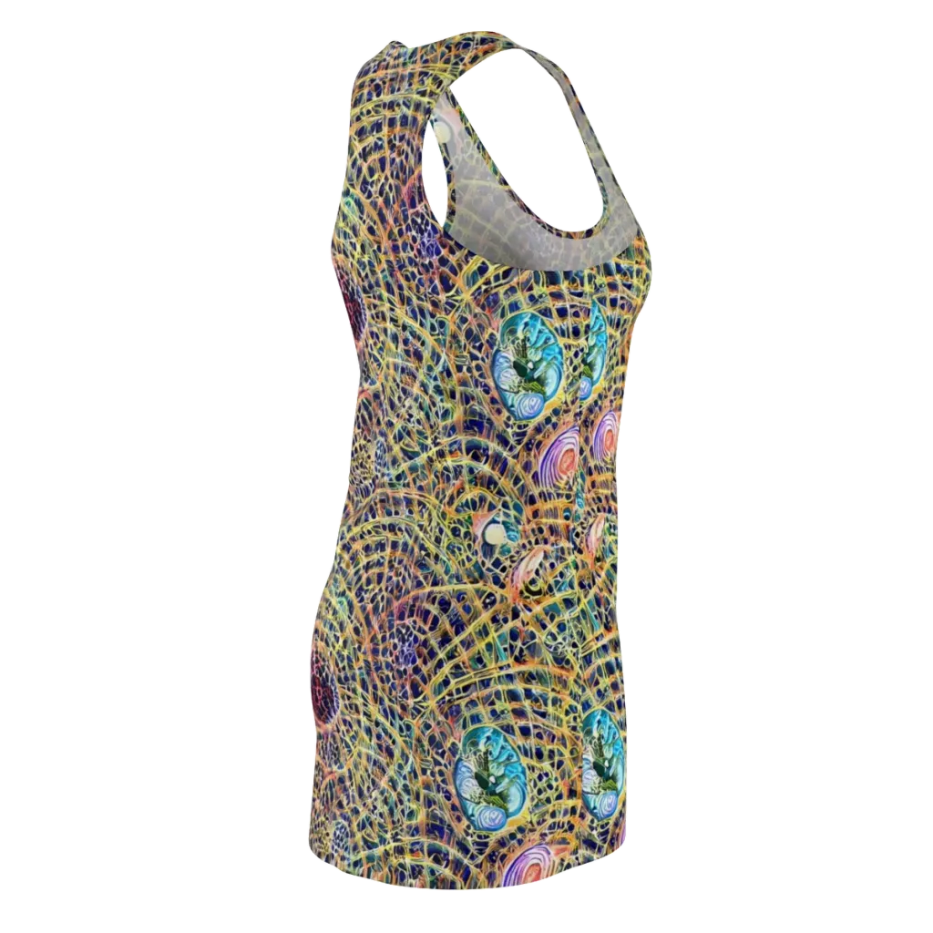 Kaleidoscopic Circuit on Racerback Dress — Back Side