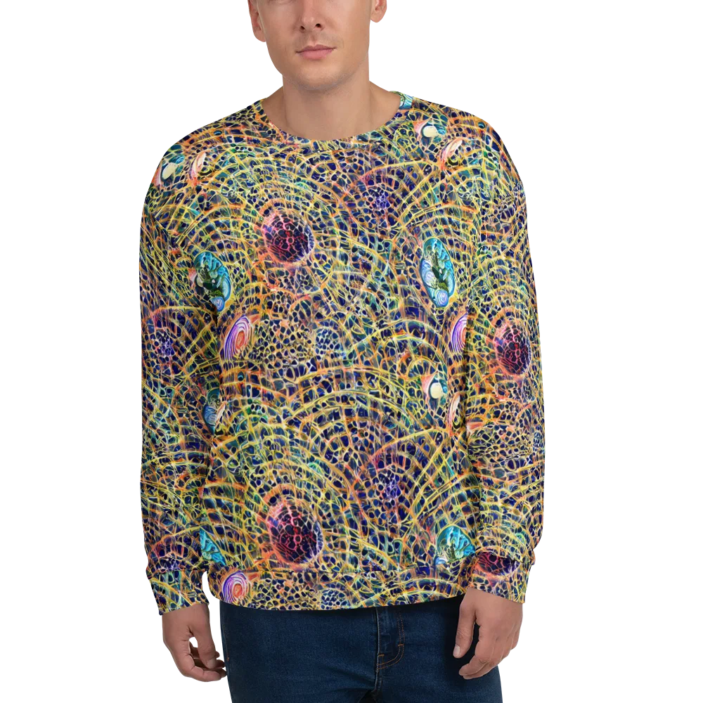 Kaleidoscopic Circuit on Sweatshirt — Front