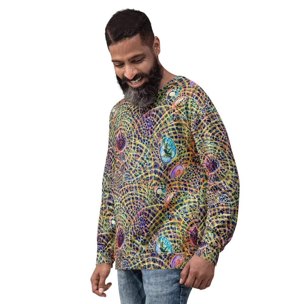 Kaleidoscopic Circuit on Sweatshirt — Left Front