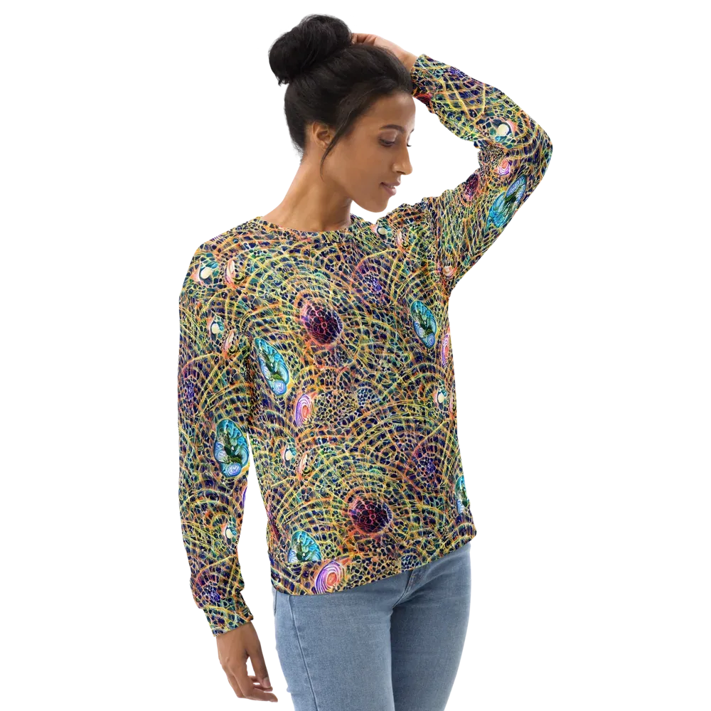 Kaleidoscopic Circuit on Sweatshirt — Right Front