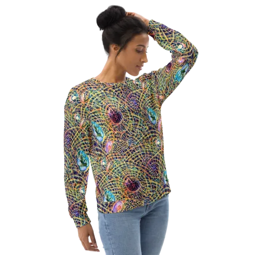 Kaleidoscopic Circuit on a Sweatshirt