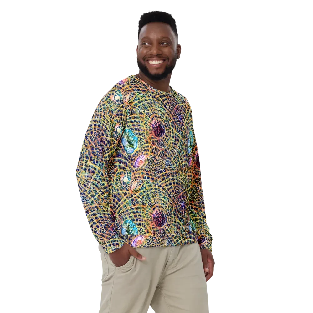 Kaleidoscopic Circuit on Sweatshirt — Front