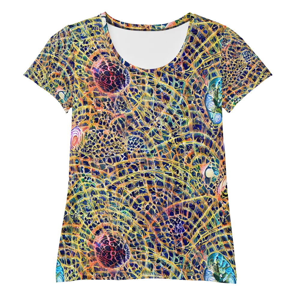 Kaleidoscopic Circuit on Women's Athletic T-Shirt — Front