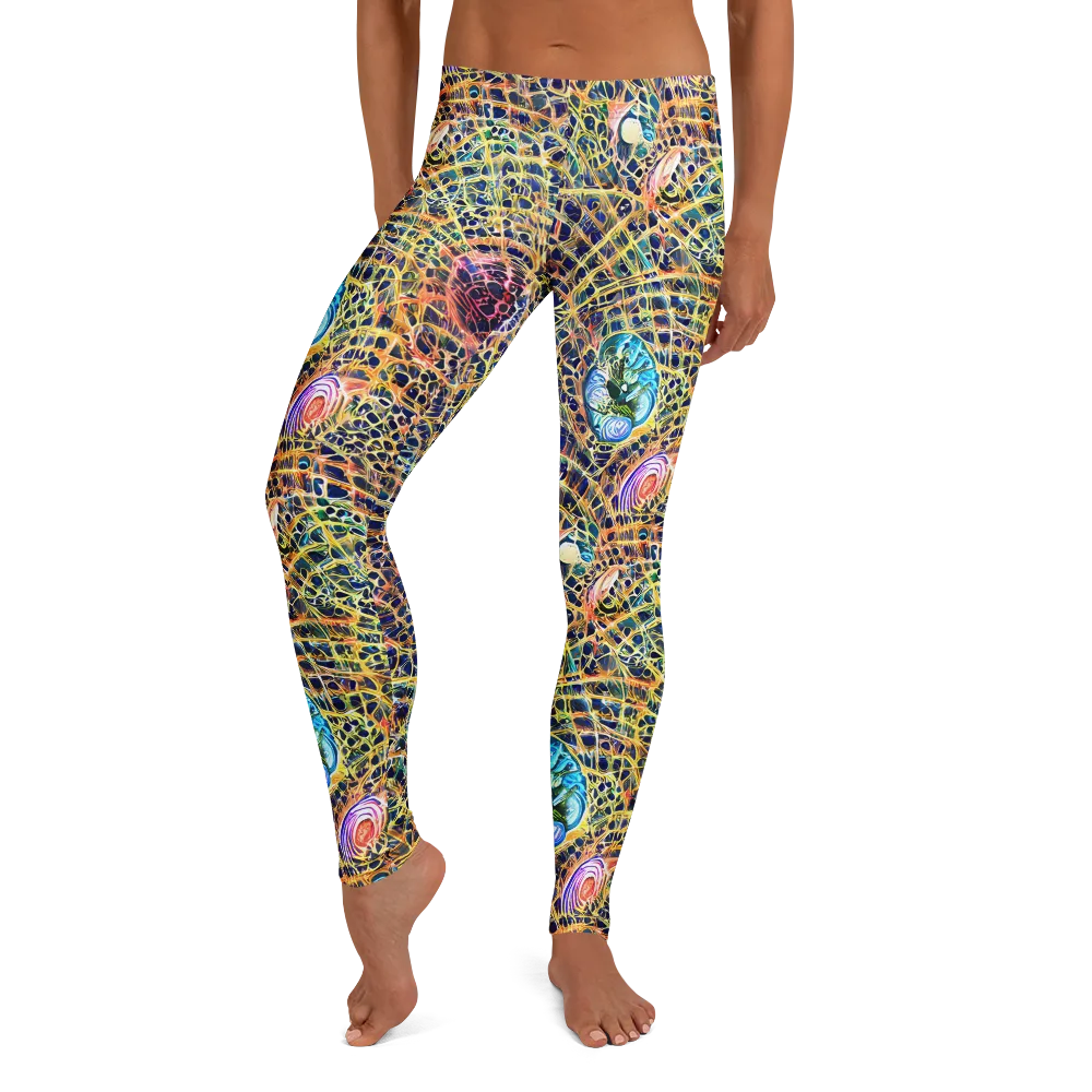 Kaleidoscopic Circuit on Leggings — Front