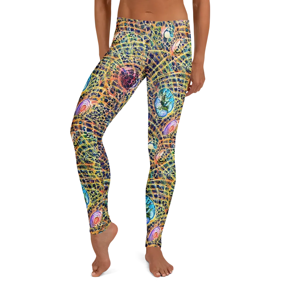 Kaleidoscopic Circuit on Leggings — Front