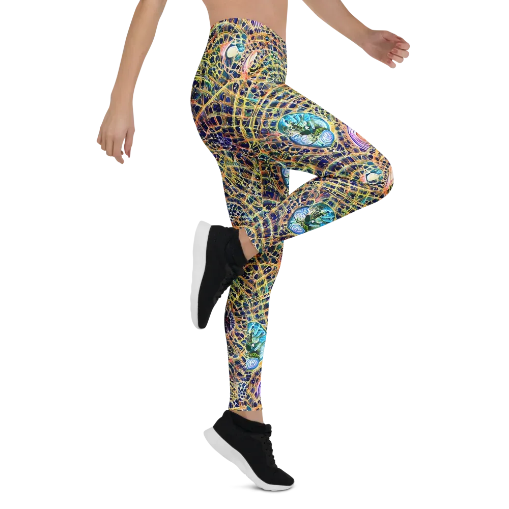 Kaleidoscopic Circuit on Leggings — Right