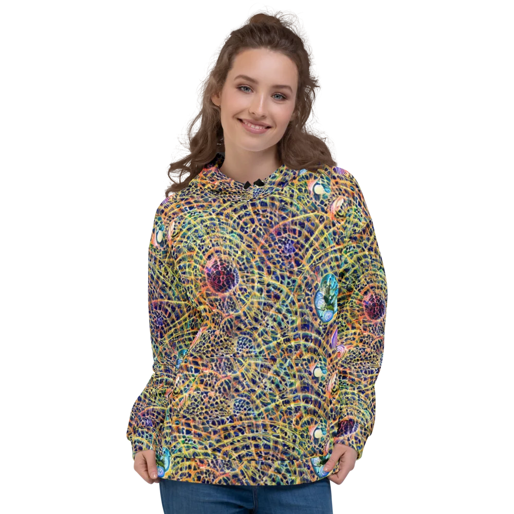 Kaleidoscopic Circuit on Hoodie — Front