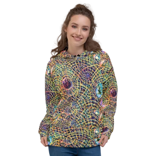 Kaleidoscopic Circuit on a Hoodie