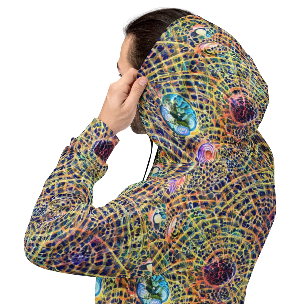 Kaleidoscopic Circuit on Hoodie — Back