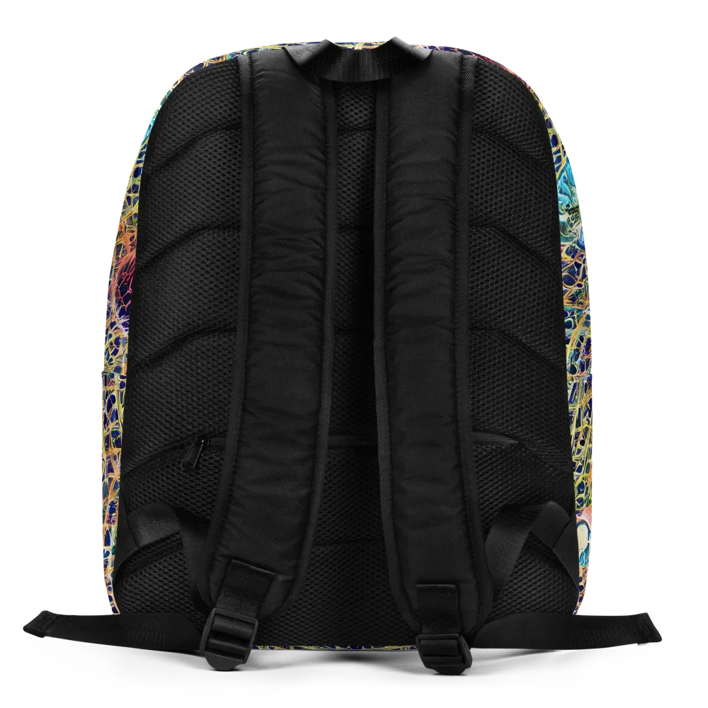 Kaleidoscopic Circuit on Minimalist Backpack — Back