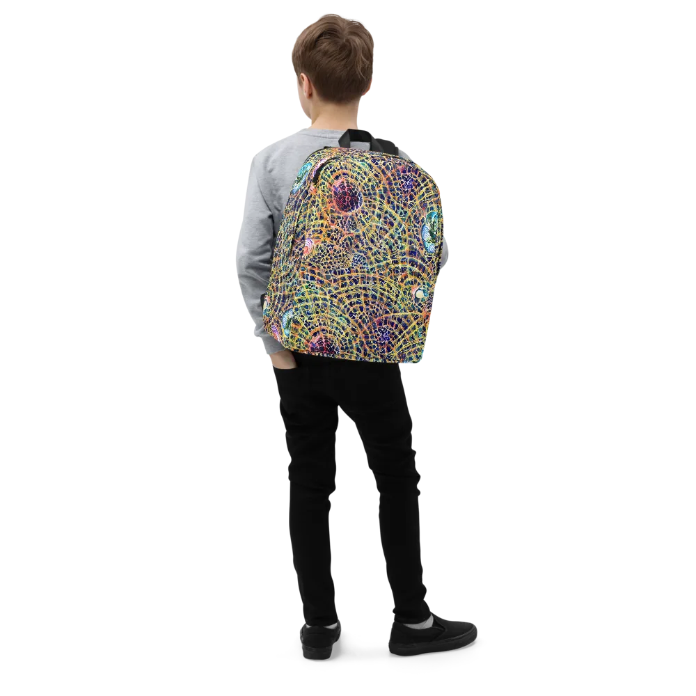 Kaleidoscopic Circuit on Minimalist Backpack — Right Front