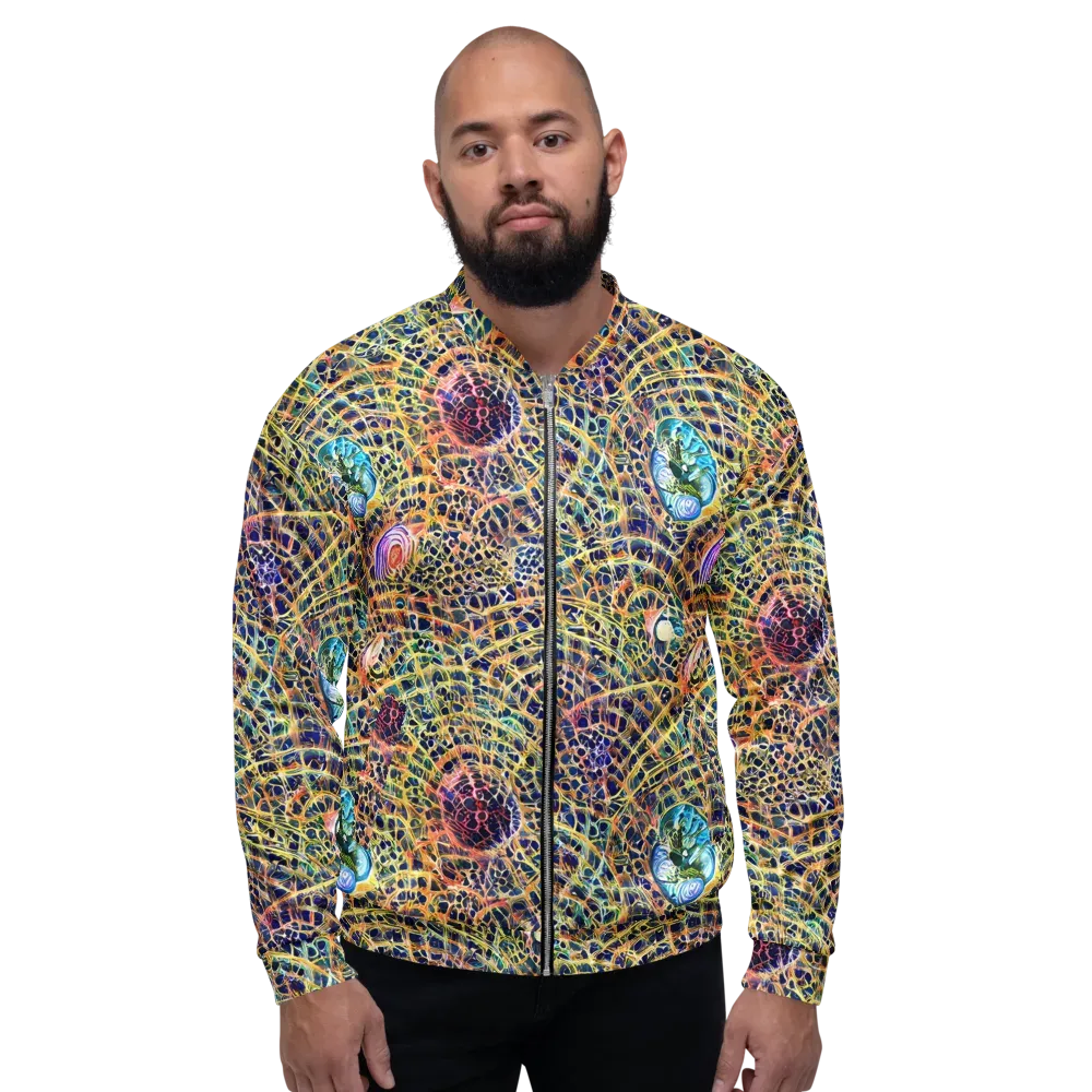 Kaleidoscopic Circuit on Bomber Jacket — Front