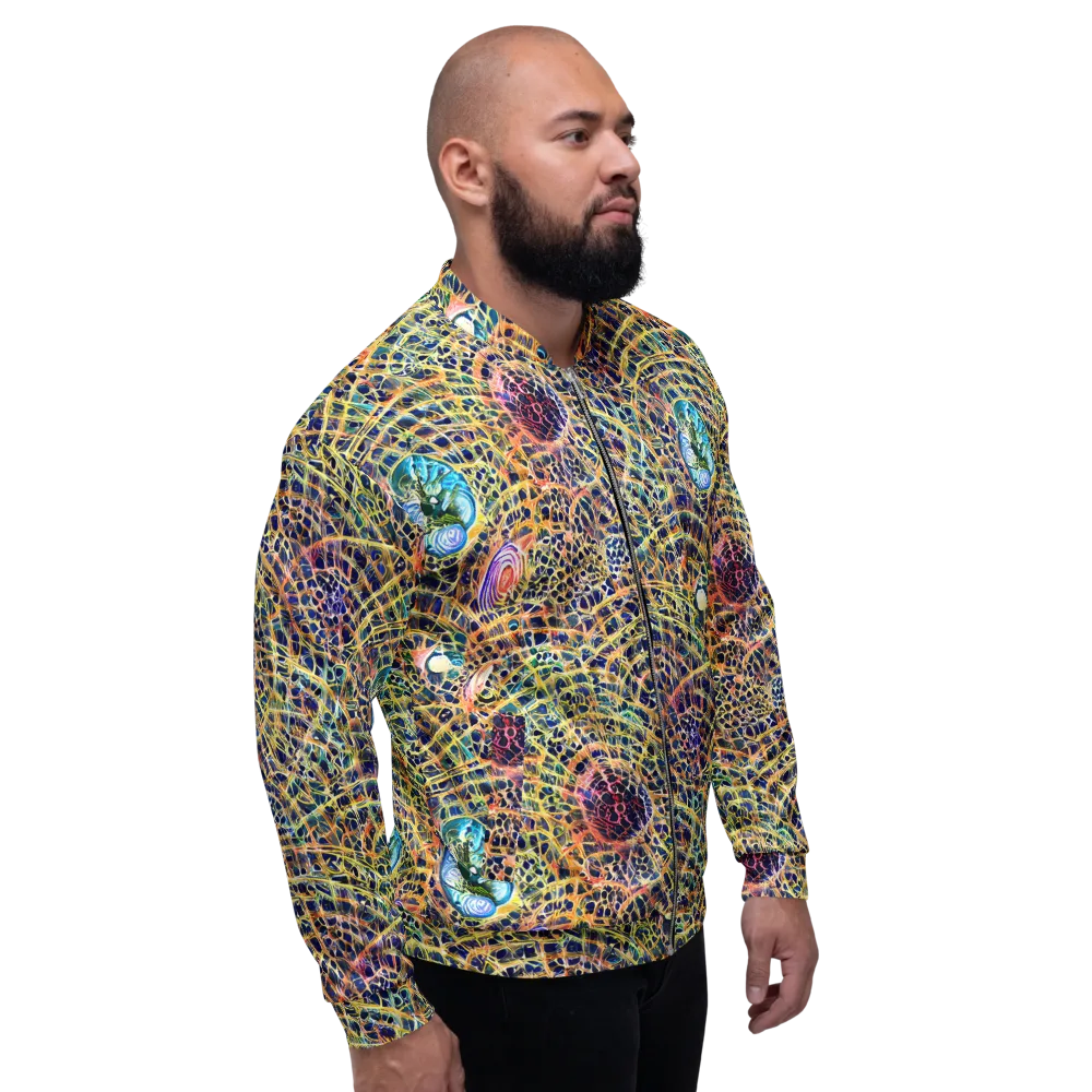 Kaleidoscopic Circuit on Bomber Jacket — Right