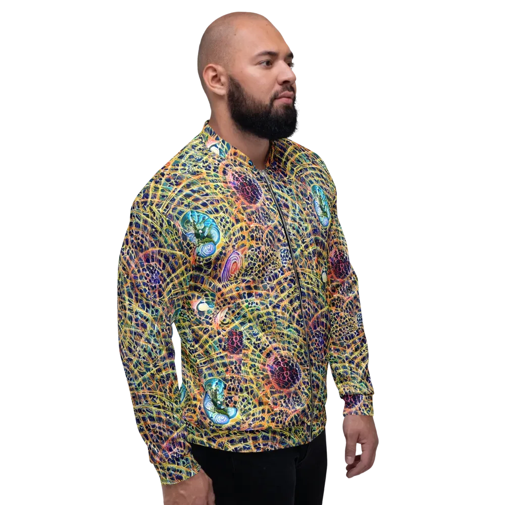 Kaleidoscopic Circuit on Bomber Jacket — Right