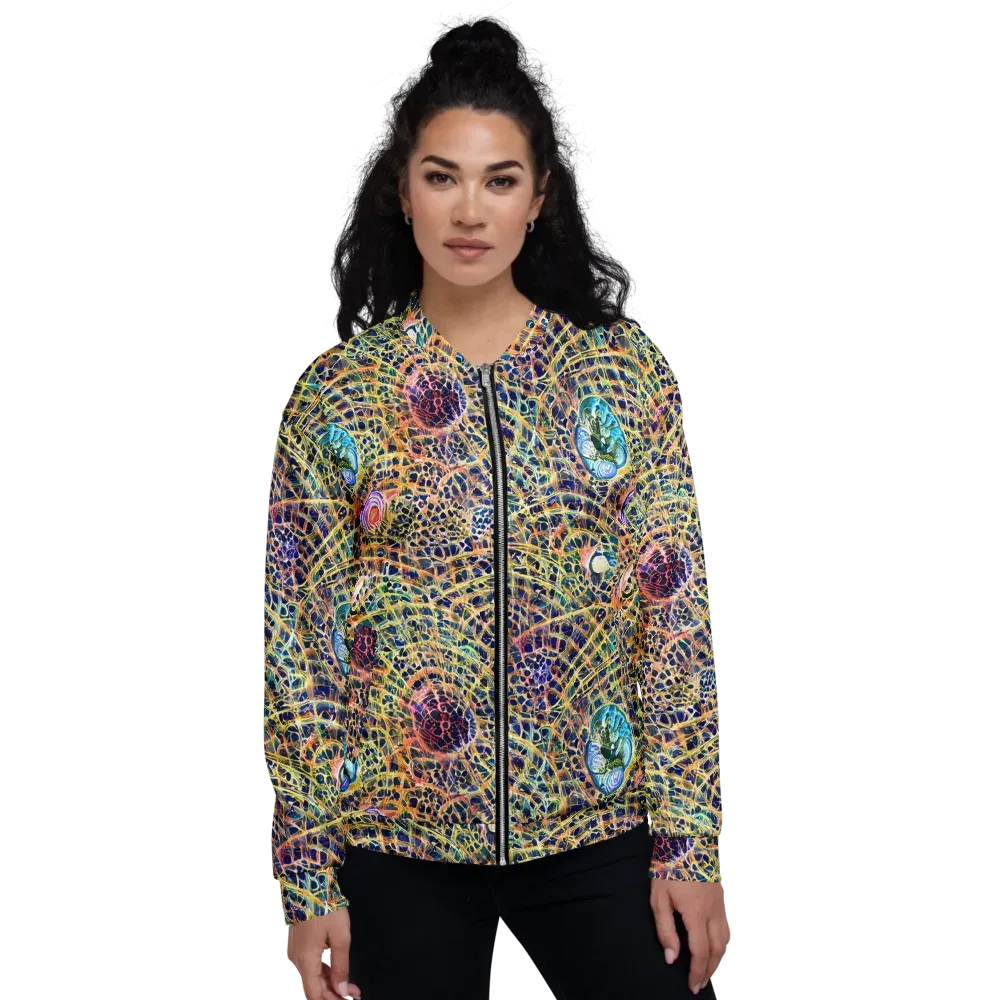 Kaleidoscopic Circuit on Bomber Jacket — Front