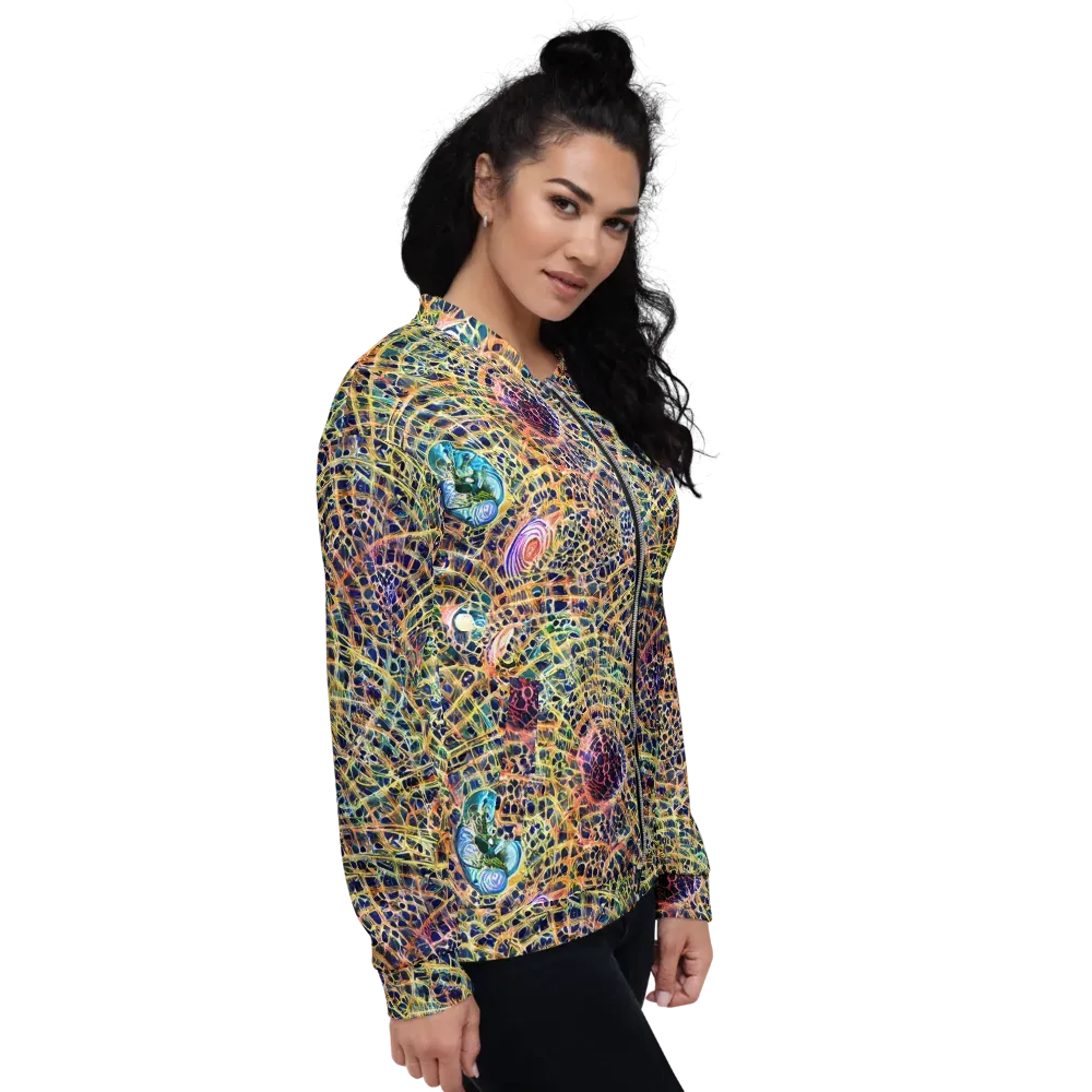 Kaleidoscopic Circuit on Bomber Jacket — Right