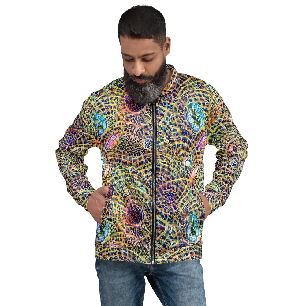Kaleidoscopic Circuit on Bomber Jacket — Front
