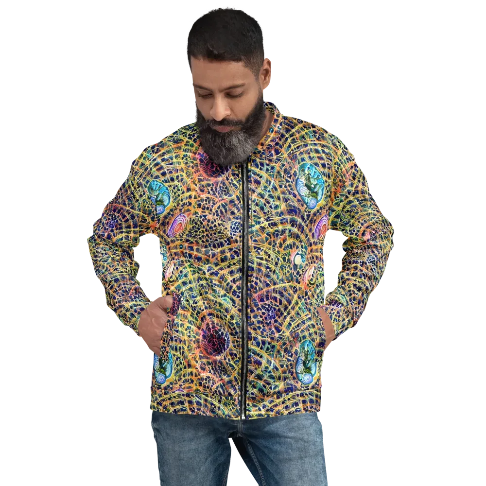 Kaleidoscopic Circuit on Bomber Jacket — Front